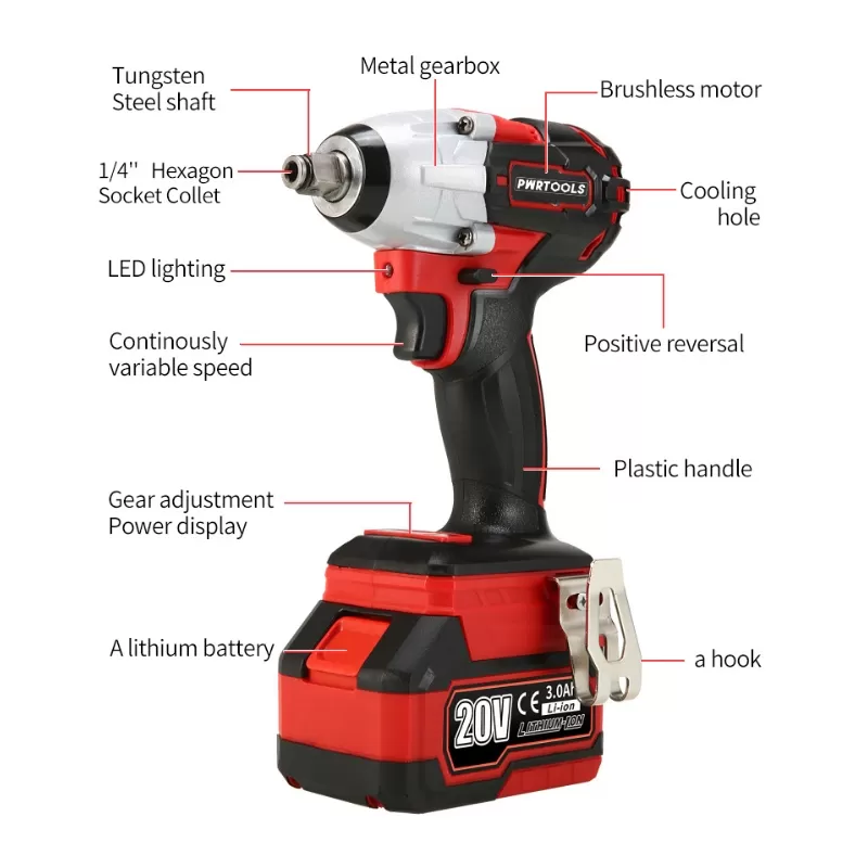 Llave inalámbrica de impacto, PD023