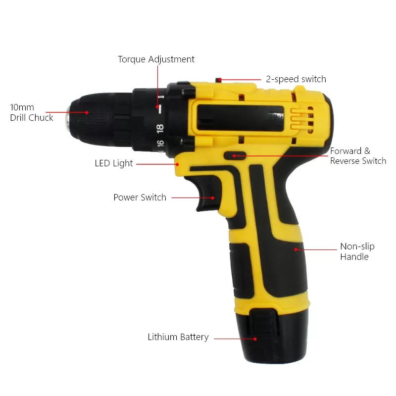Taladro inalámbrico de 12V